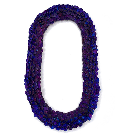 Purple Single Orchid Lei ( 10 Pack - Free Shipping )