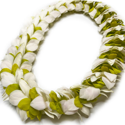 green-white-feather-leis