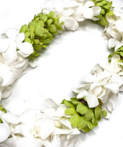 white-green-double-leis